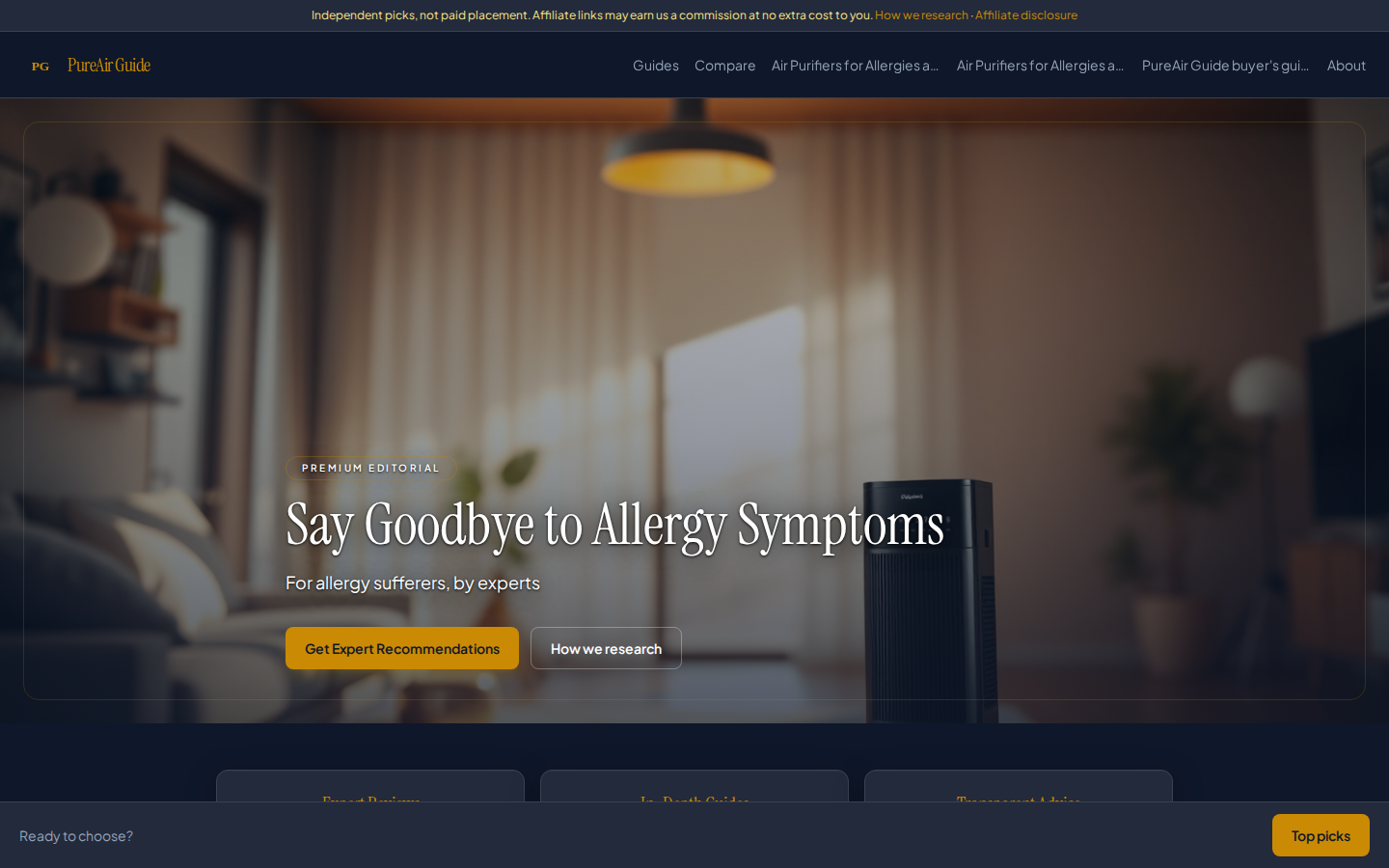 Air Purifier Picks — a real AI-built affiliate site