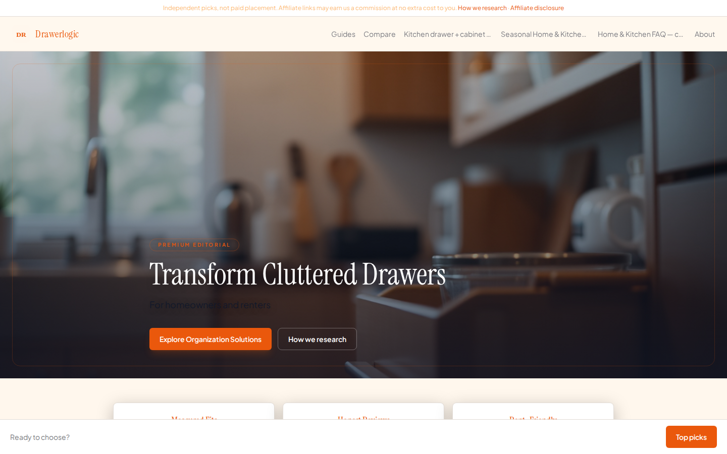 Drawer Logic — a real AI-built affiliate site