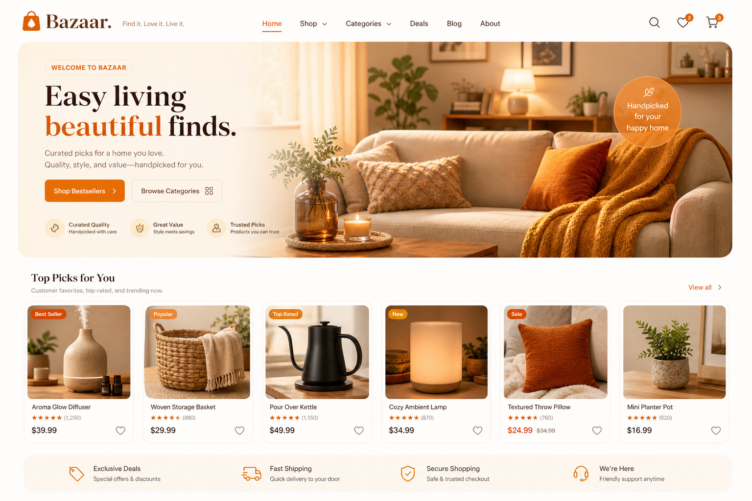 Bazaar template preview