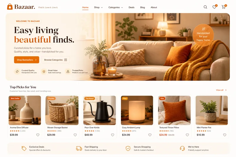 Bazaar template preview